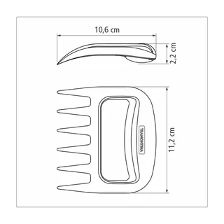 2 garras de oso desmenuzar carne pulled pork plástico resistente barbacoa