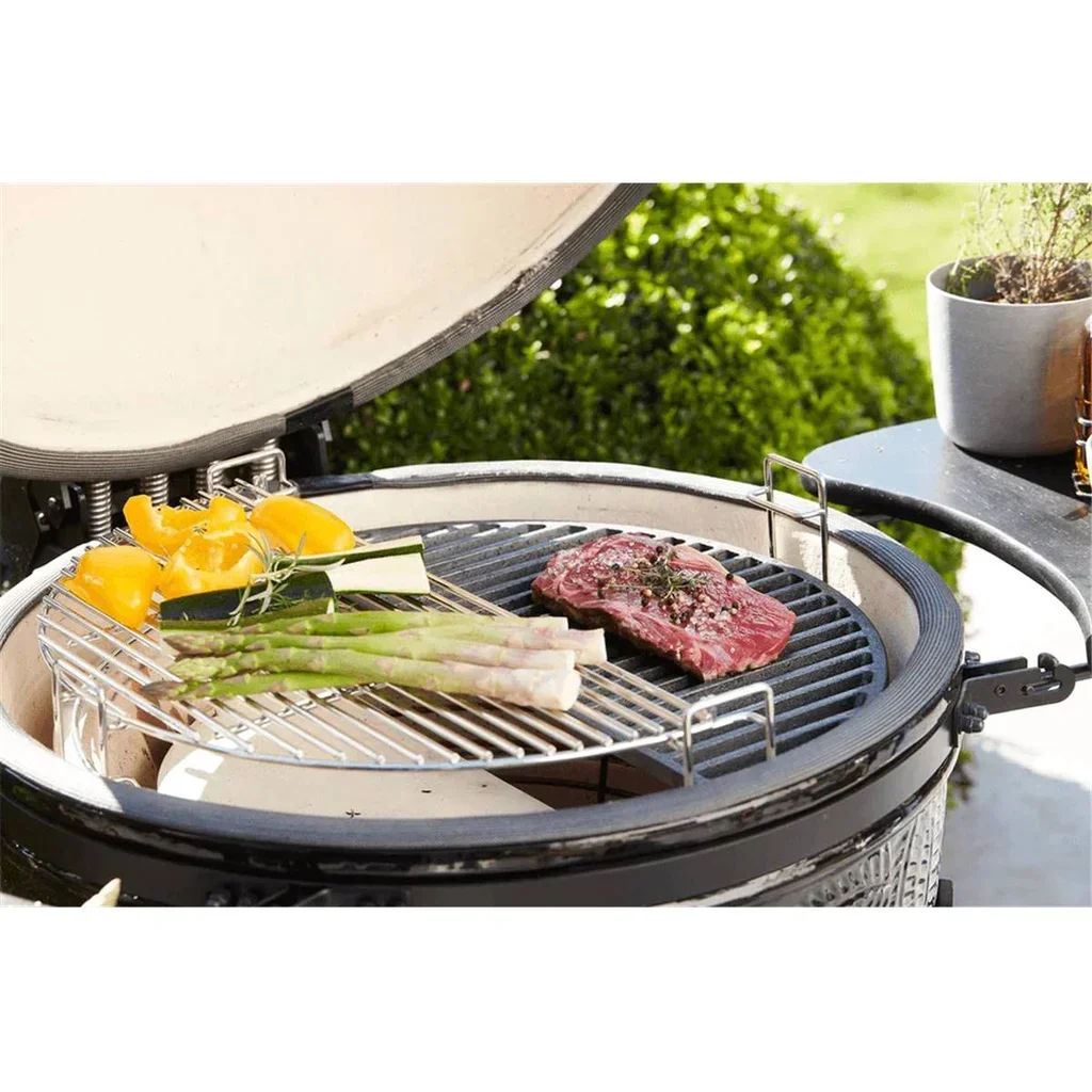 2 grilles demi-lune fonte barbecue kamado Kamal Ø 60 cm