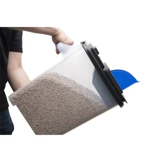 Contenedor almacenamiento pellets madera 9 kg asa pico vertedor PVC