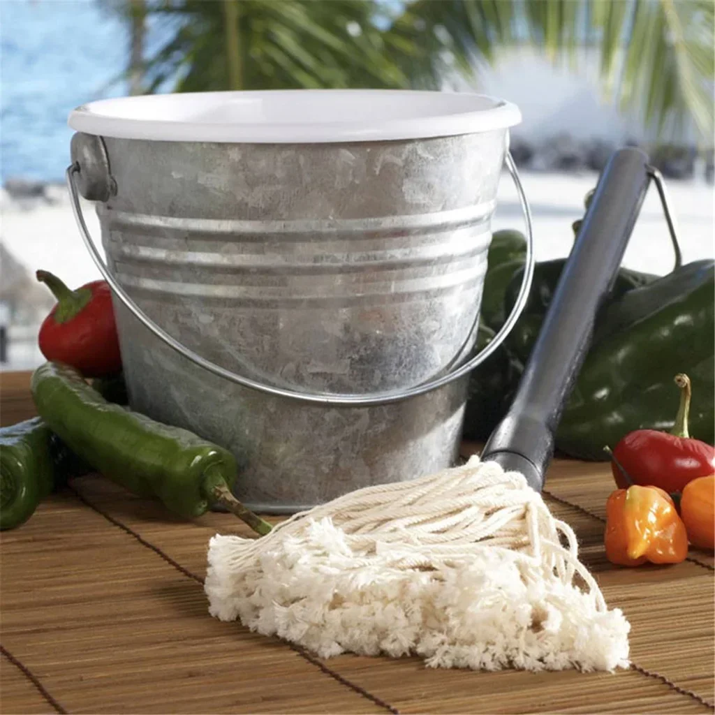 Mopa de Salsa Steven Raichlen 45cm Mango Madera Cabeza Algodón Reemplazable Barbacoa