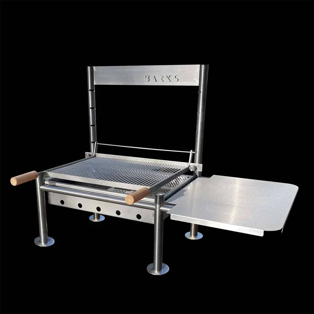 Barbacoa Carbón Acero Inoxidable 304 - Parrilla 60x48cm 12 Magrets - 15 Personas