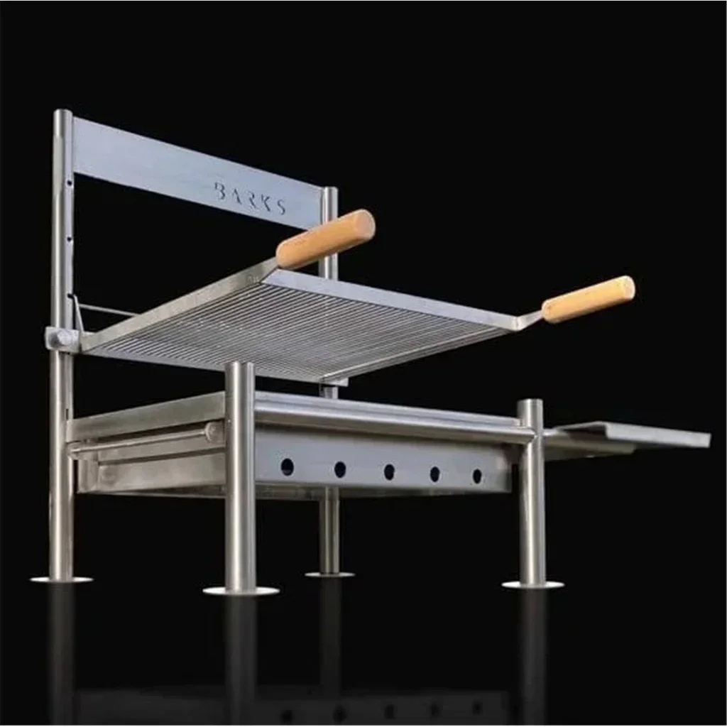 Barbacoa Carbón Acero Inoxidable 304 - Parrilla 60x48cm 12 Magrets - 15 Personas