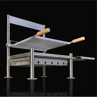 304 Stainless Steel Charcoal BBQ Grill - 60x48cm Griddle 12 Duck Breasts - 15 People