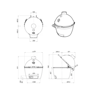 Barbacoa de cerámica kamado Big Green Egg X-Large 61 cm - Premium
