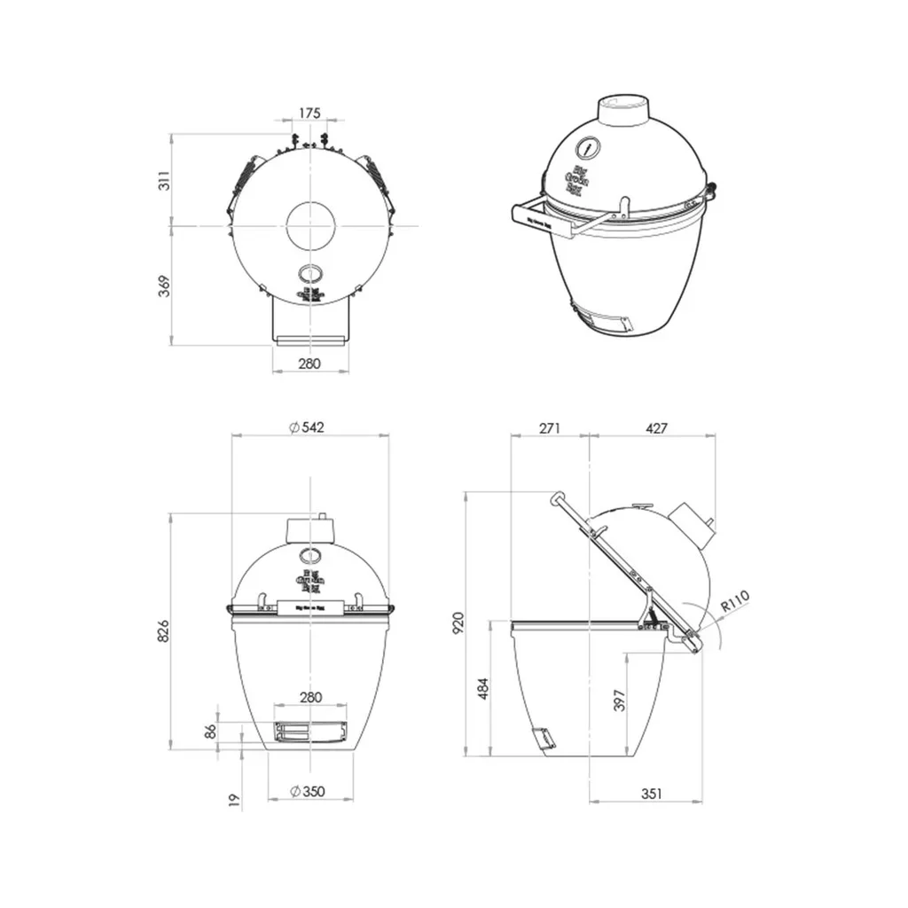Barbacoa Cerámica Kamado Big Green Egg Large - Cocción Carbón