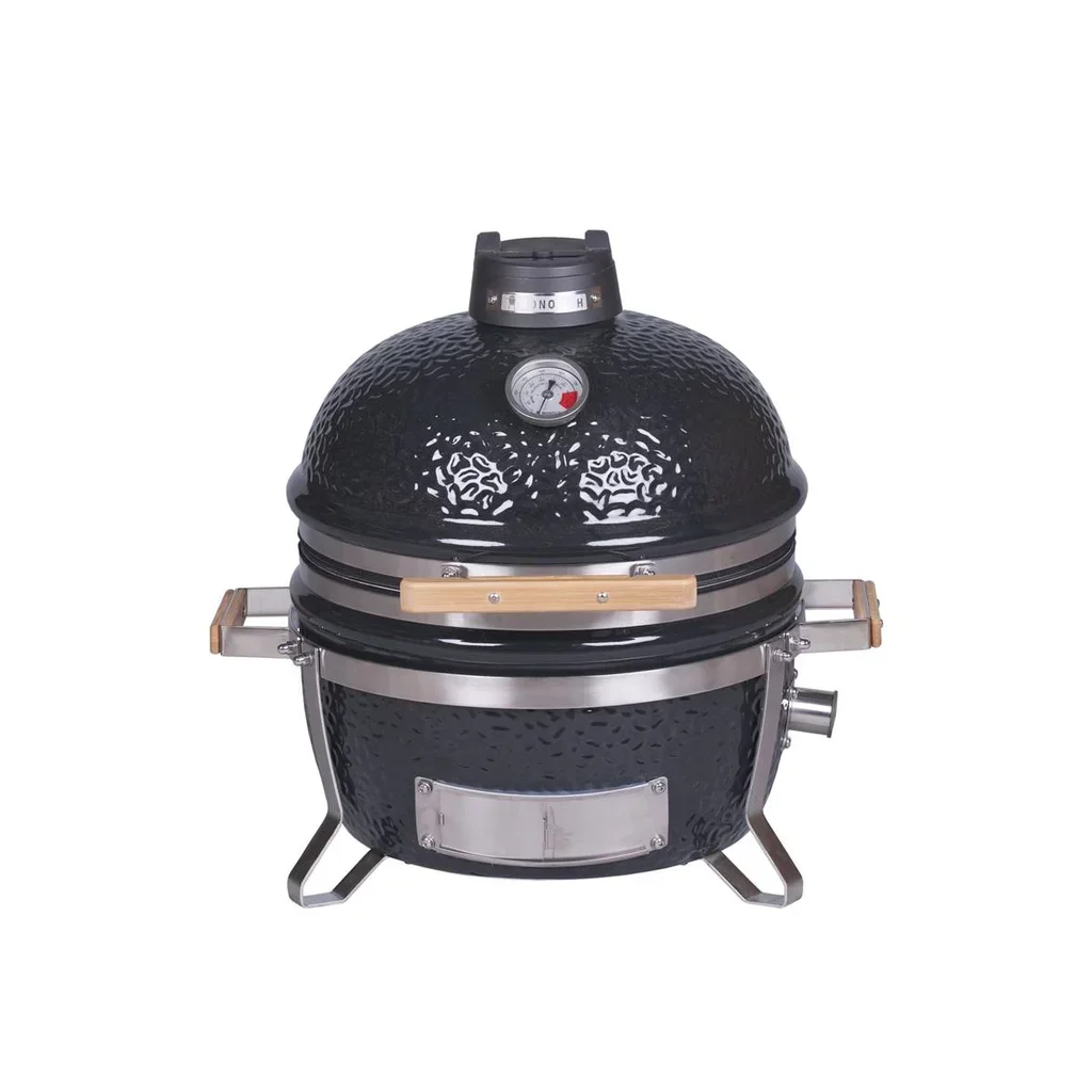 Barbacoa de Cerámica Kamado Monolith ICON 2.0 Compacto Negro con Soporte