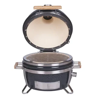 Barbacoa de Cerámica Kamado Monolith ICON 2.0 Compacto Negro con Soporte