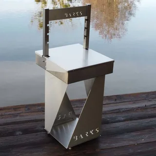 Barbacoa Carbón Acero Inoxidable Barks n°1 - 10 Comensales, Encendido Rápido, Brasero