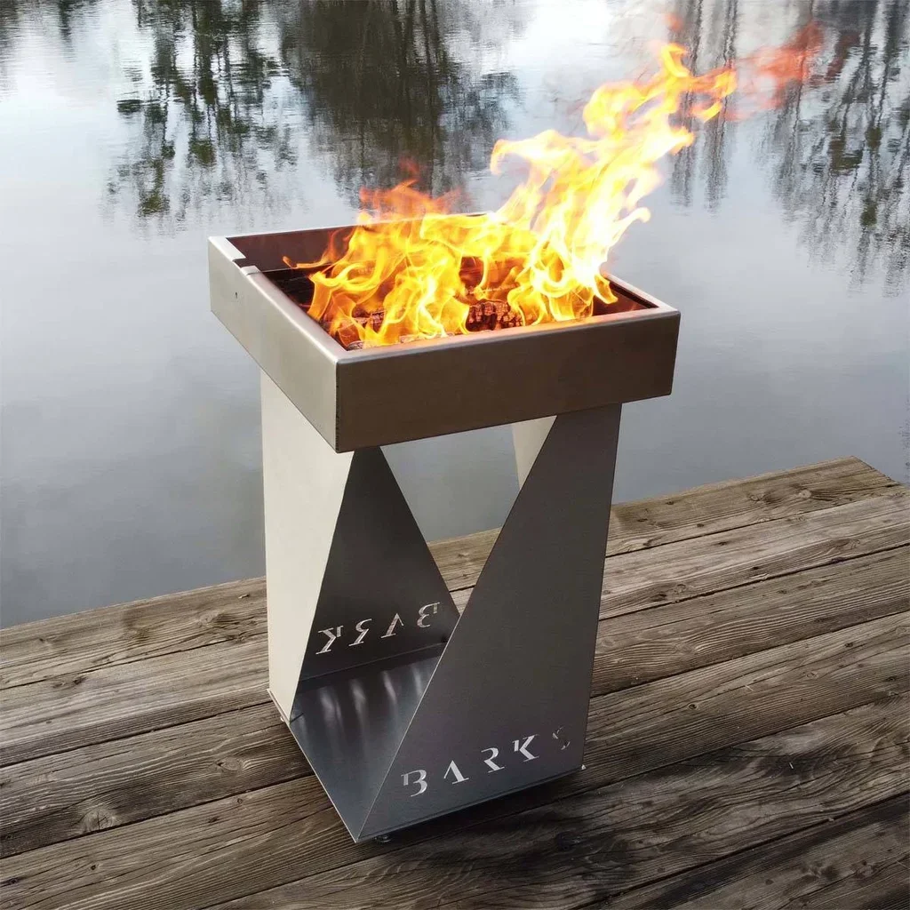 Barbacoa Carbón Acero Inoxidable Barks n°1 - 10 Comensales, Encendido Rápido, Brasero