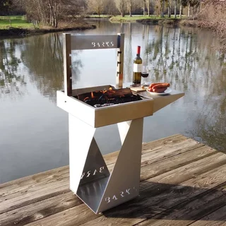 Barbacoa Carbón Acero Inoxidable Barks n°1 - 10 Comensales, Encendido Rápido, Brasero