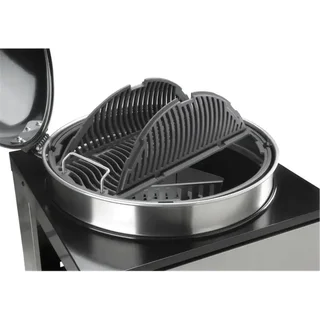 Barbacoa de carbón Napoleon PRO 22K con carro y parrillas WAVE de hierro fundido