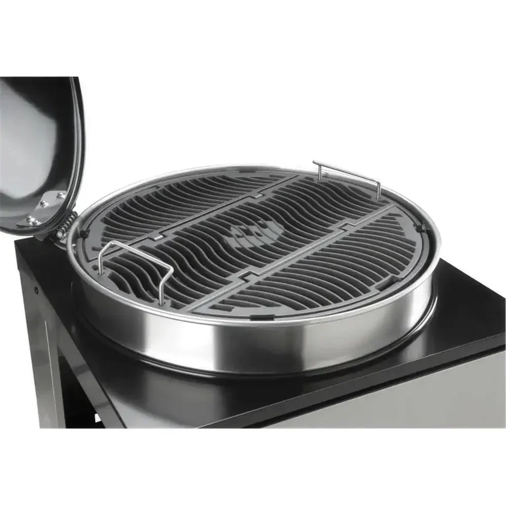 Barbacoa de carbón Napoleon PRO 22K con carro y parrillas WAVE de hierro fundido