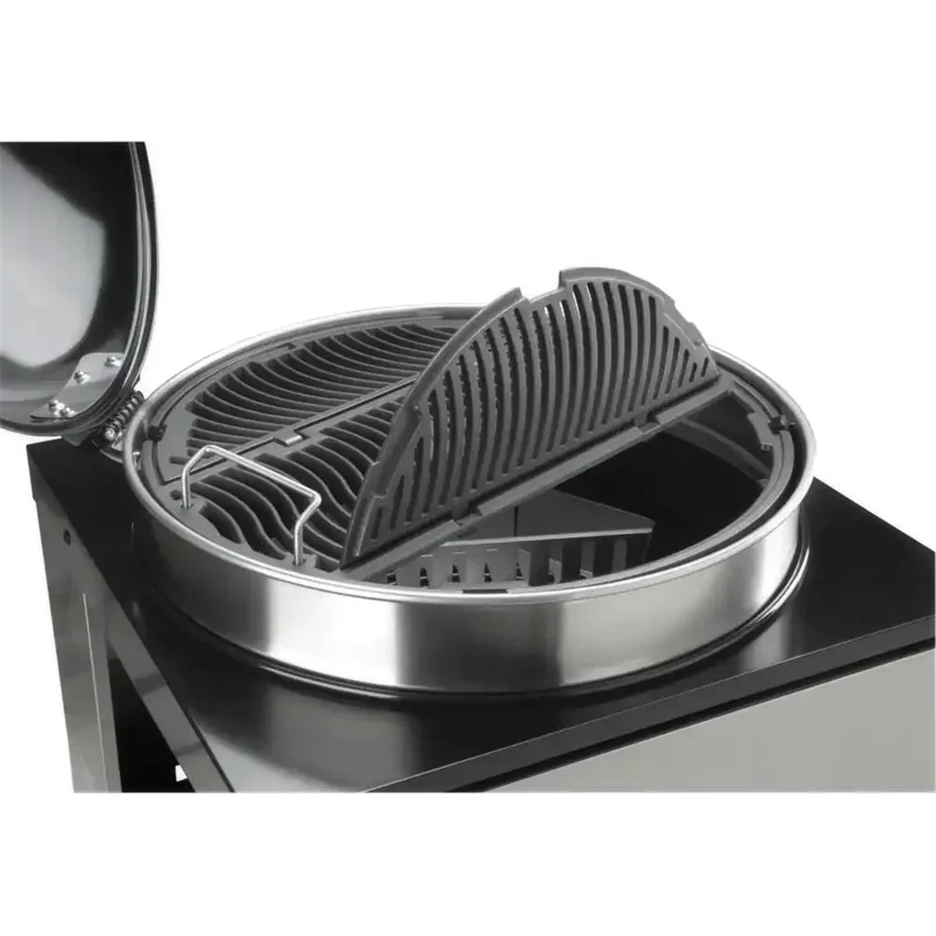 Barbacoa de carbón Napoleon PRO 22K con carro y parrillas WAVE de hierro fundido