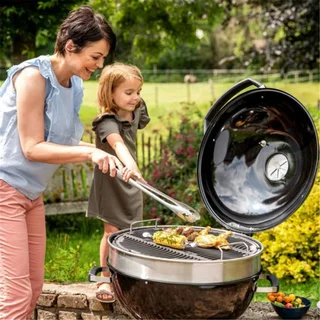 Barbacoa Carbón Napoleon PRO 22K Parrilla Redonda Premium Hierro Fundido Esmaltado WAVE 57 cm