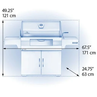 Barbacoa de carbón Napoleon PRO 605 acero inoxidable profesional