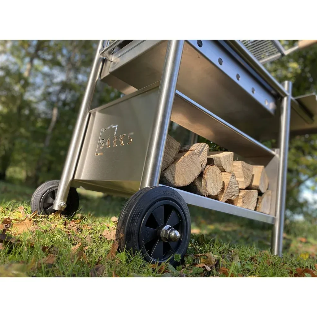 Barbacoa Carbón Acero Inoxidable 304 Premium Barks N°5 - 60x48cm 12 Personas