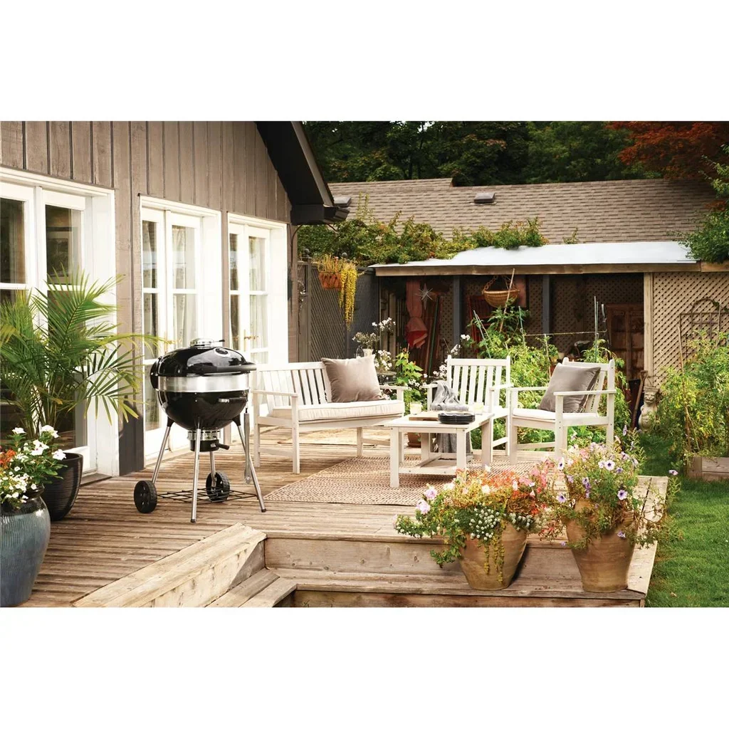 Barbacoa de carbón Napoleon Kettle PRO 57 cm con parrilla de hierro fundido WAVE