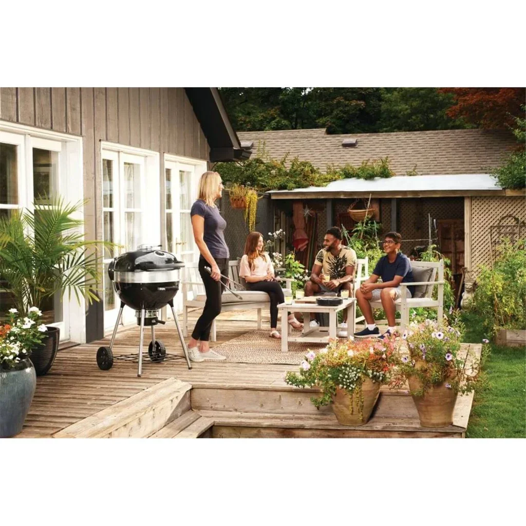 Barbacoa de carbón Napoleon Kettle PRO 57 cm con parrilla de hierro fundido WAVE