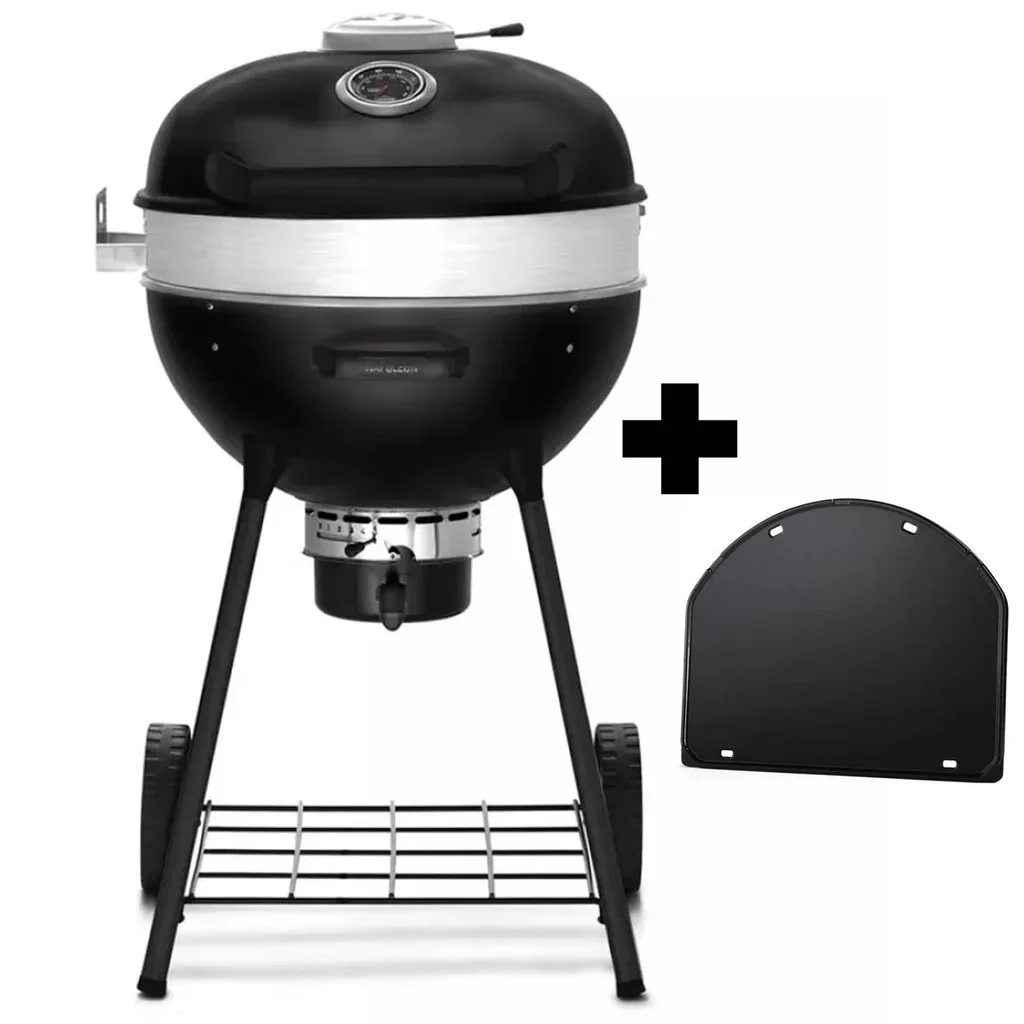 Barbacoa carbón Napoleon Kettle PRO Phantom Ø57 cm negro mate con plancha