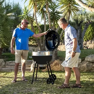 Barbacoa carbón Napoleon Kettle PRO Phantom Ø57 cm negro mate con plancha