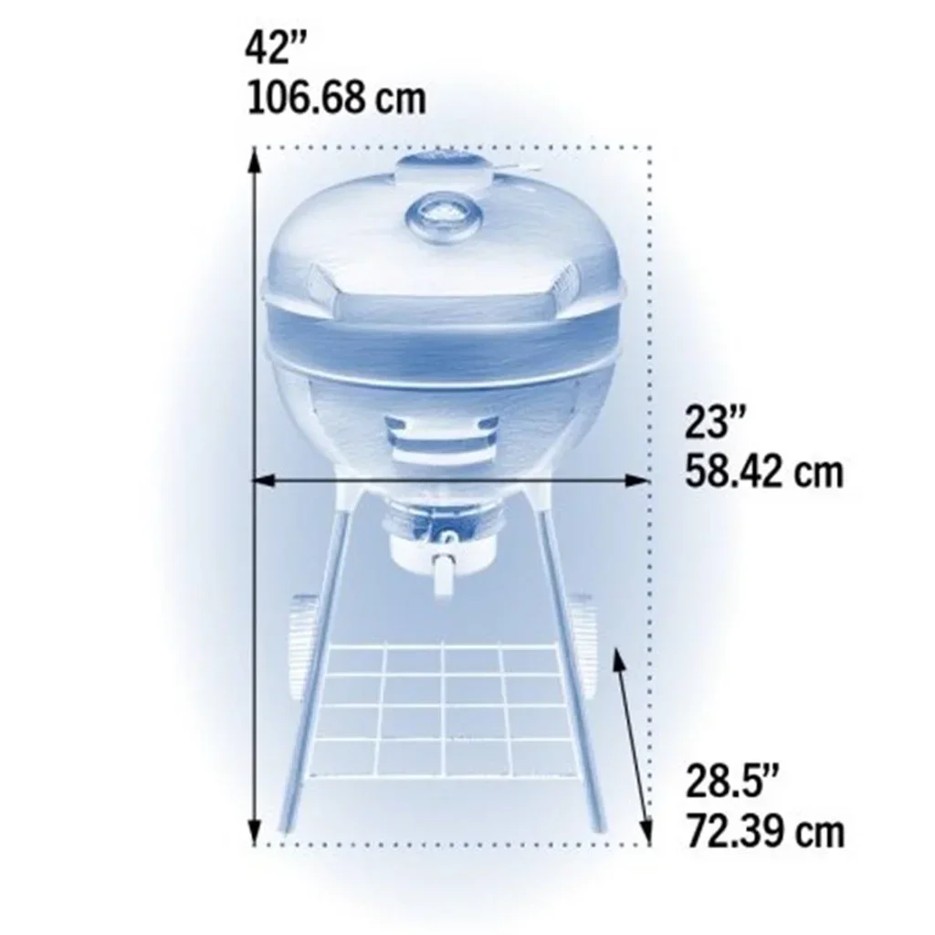 Barbacoa carbón Napoleon Kettle PRO Phantom Ø57 cm negro mate con plancha