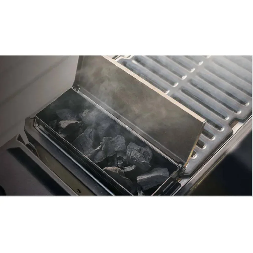 Barbacoa de carbón portátil Masterbuilt con carro, tapa bloqueable y sistema QuickCollapse