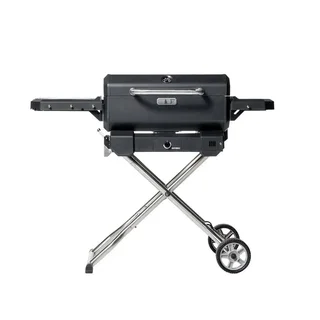 Barbacoa de carbón portátil Masterbuilt con carro, tapa bloqueable y sistema QuickCollapse