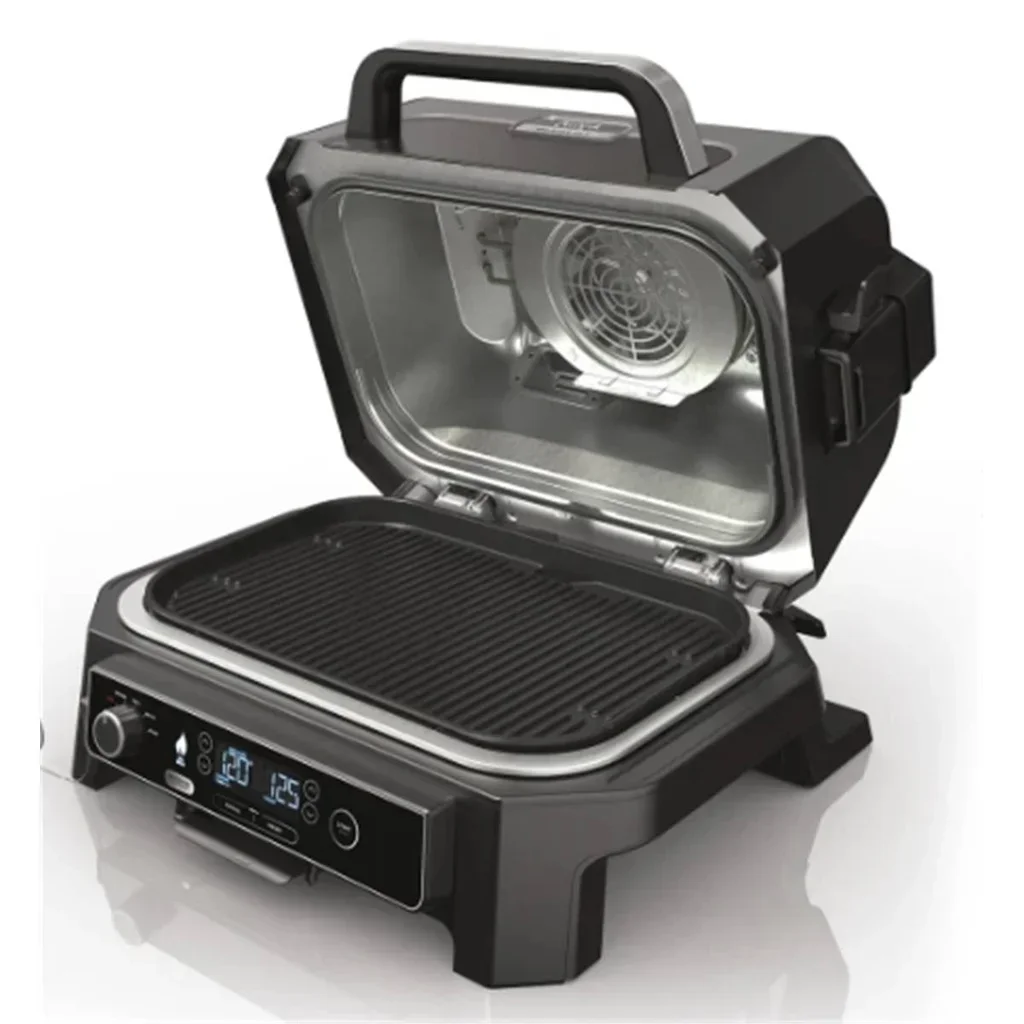 Barbacoa eléctrica ahumador Ninja Woodfire XL 7 en 1 parrilla exterior 45x31 cm