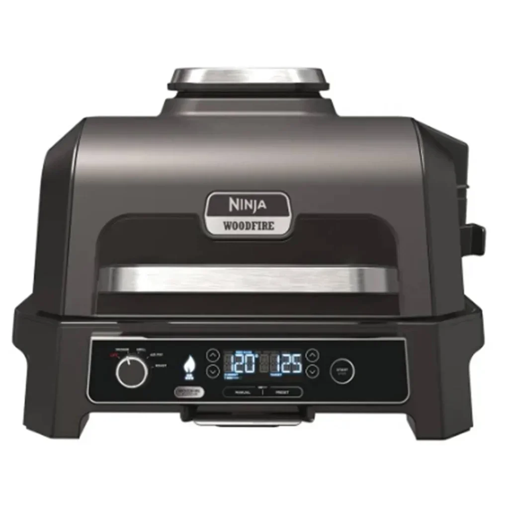 Barbacoa eléctrica ahumador Ninja Woodfire XL 7 en 1 parrilla exterior 45x31 cm