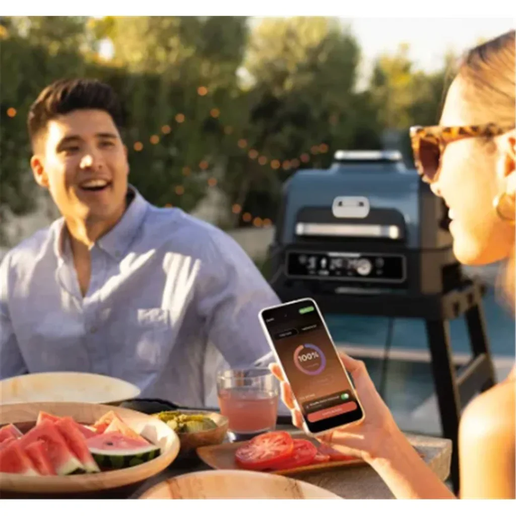 Barbacoa eléctrica 7 en 1 Ninja Woodfire XL ProConnect con ahumador integrado