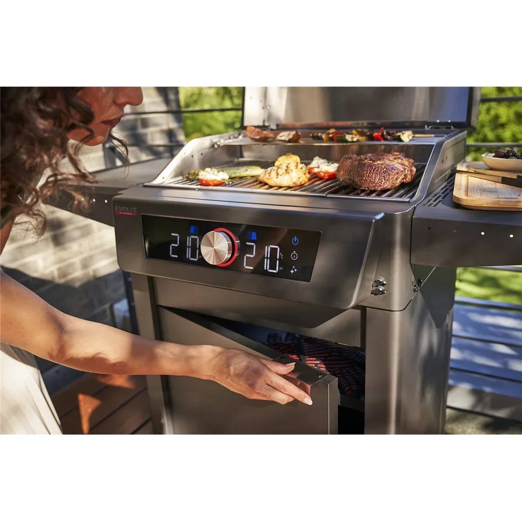 Char-Broil Evolve Smart Electric BBQ Grill with Digital Display and Meat Probes