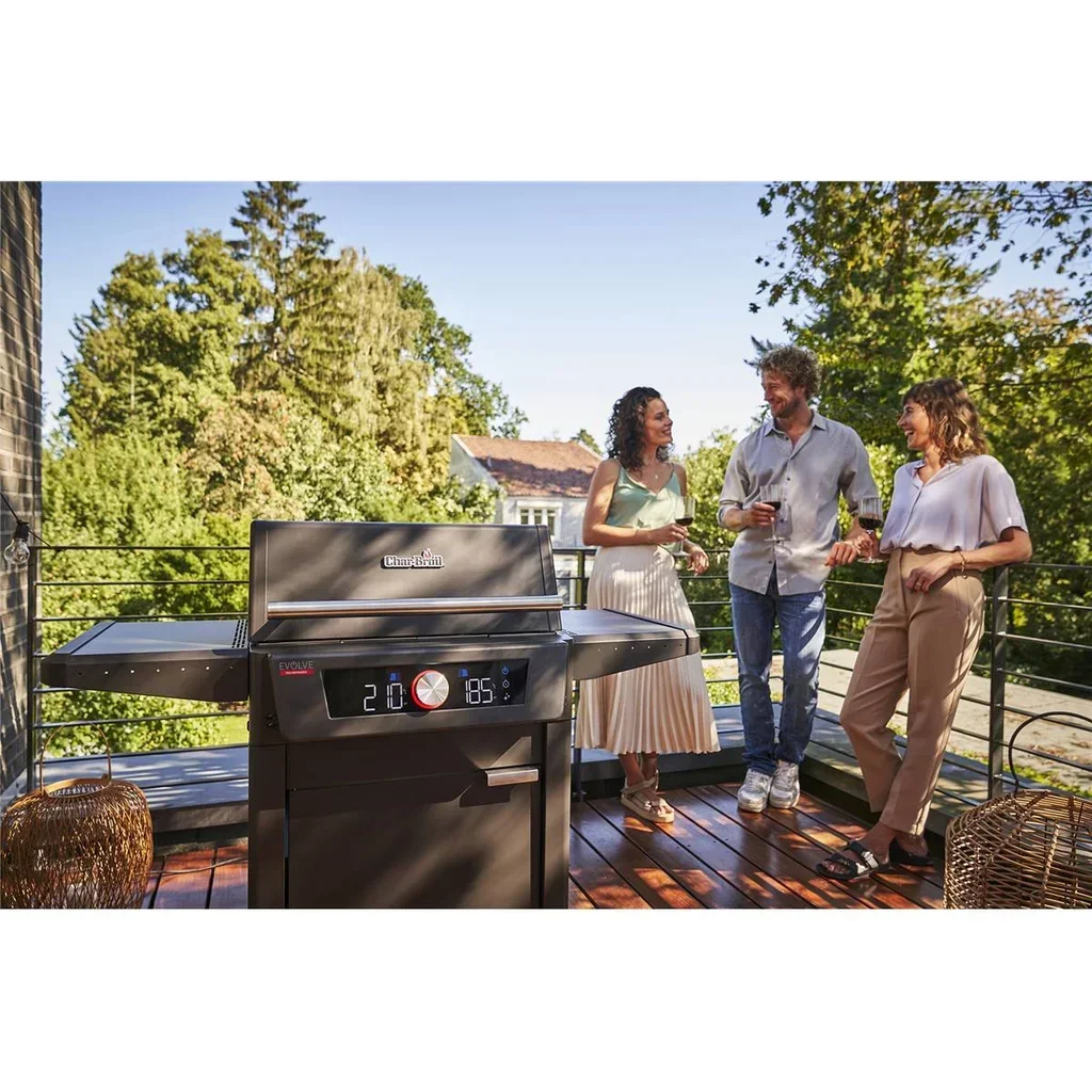 Char-Broil Evolve Smart Electric BBQ Grill with Digital Display and Meat Probes