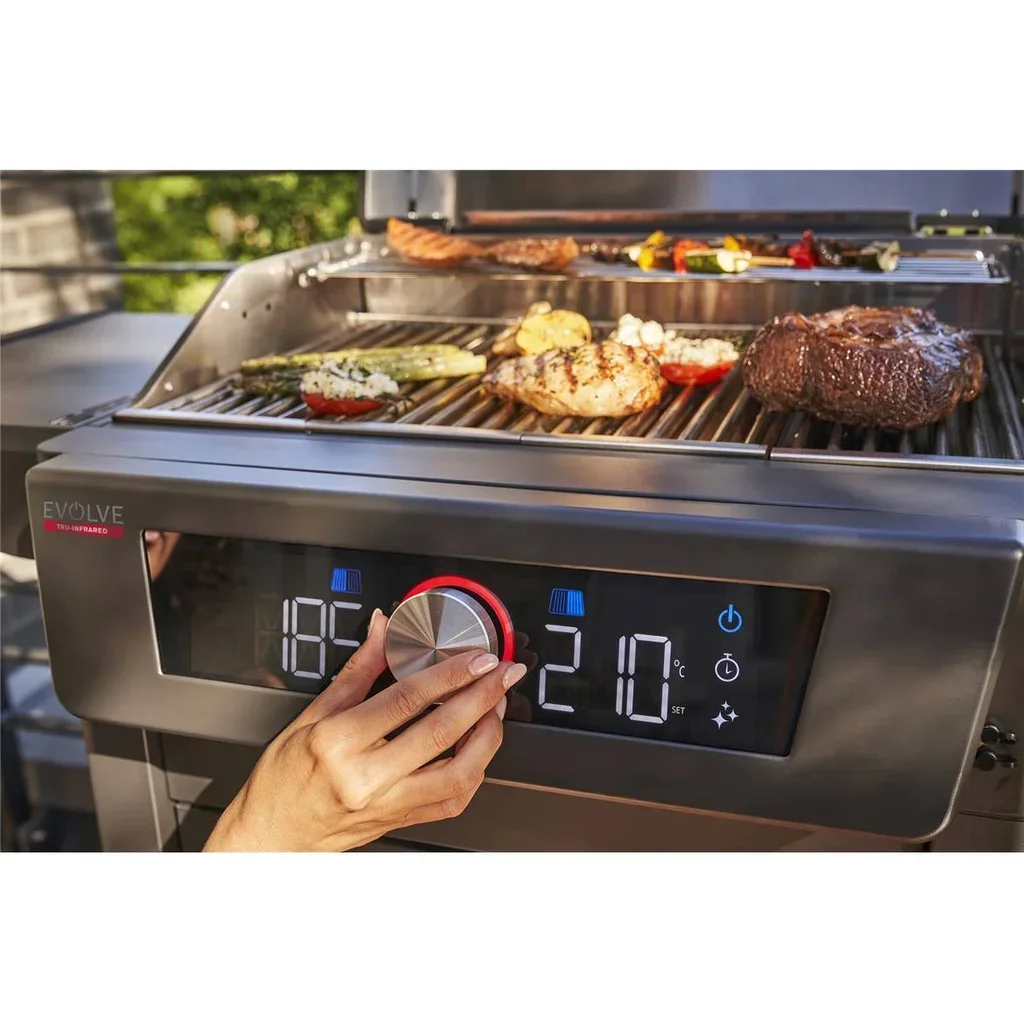 Char-Broil Evolve Smart Electric BBQ Grill with Digital Display and Meat Probes