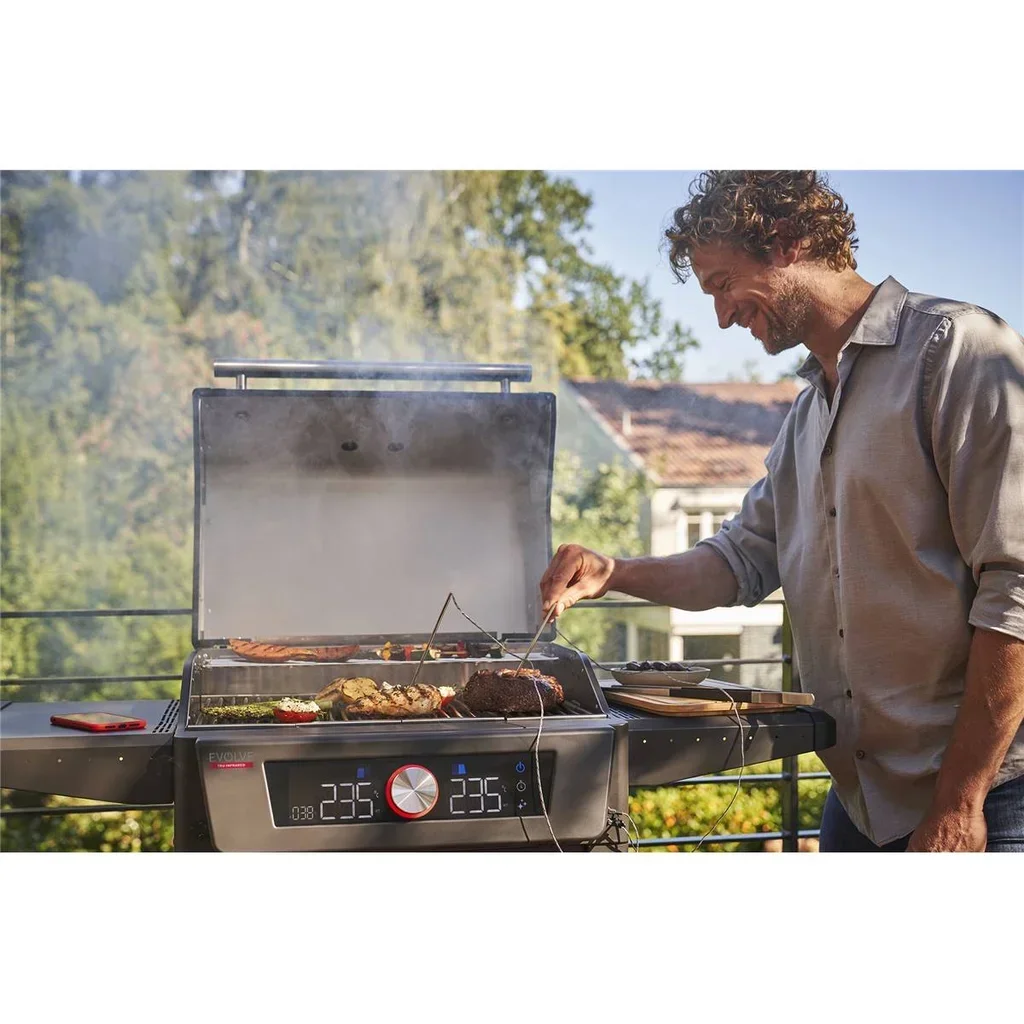 Char-Broil Evolve Smart Electric BBQ Grill with Digital Display and Meat Probes