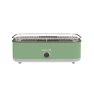 Barbacoa eléctrica portátil Barbecook E-Carlo Paris Green compacta balcón