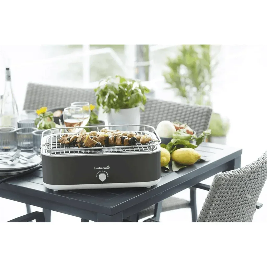 Barbacoa Eléctrica Portátil Barbecook E-Carlo Gris Medianoche Compacta Balcón