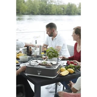 Barbacoa Eléctrica Portátil Barbecook E-Carlo Gris Medianoche Compacta Balcón