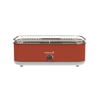 Barbacoa eléctrica portátil Barbecook E-Carlo roja - Parrilla de mesa compacta 1500W