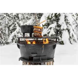 Petromax TG3 Cast Iron BBQ Grill - Adjustable 40cm Grid for Garden Outdoor Cooking