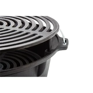 Petromax TG3 Cast Iron BBQ Grill - Adjustable 40cm Grid for Garden Outdoor Cooking