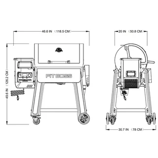 Barbecue Affumicatore a Pellet Pit Boss Competition Series 1250 Nero Opaco
