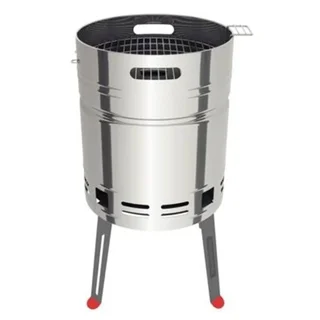 Barbacoa de Carbón Barril Churrasco Acero Inoxidable Tramontina TCP 400 Premium