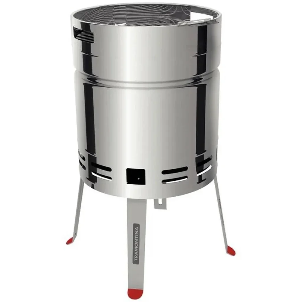 Barbacoa de Carbón Barril Churrasco Acero Inoxidable Tramontina TCP 400 Premium