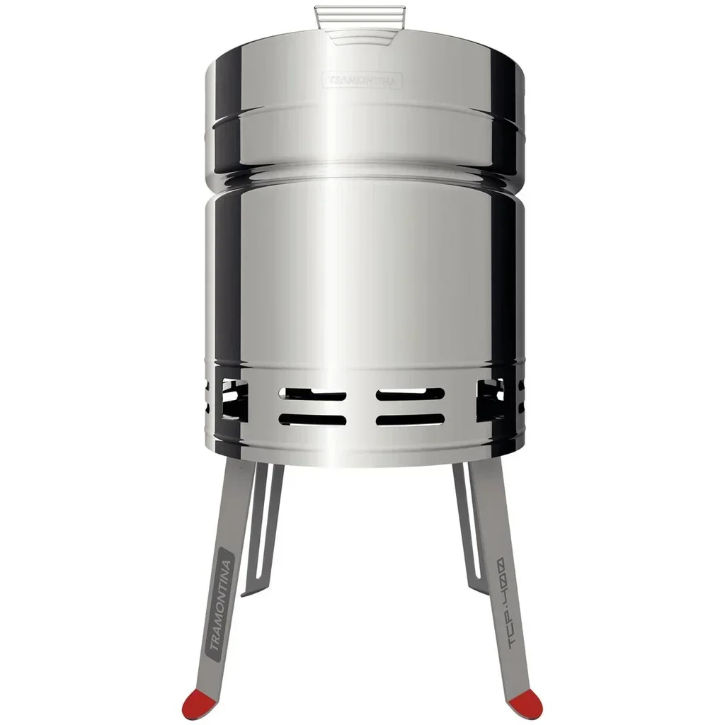 Barbacoa de Carbón Barril Churrasco Acero Inoxidable Tramontina TCP 400 Premium