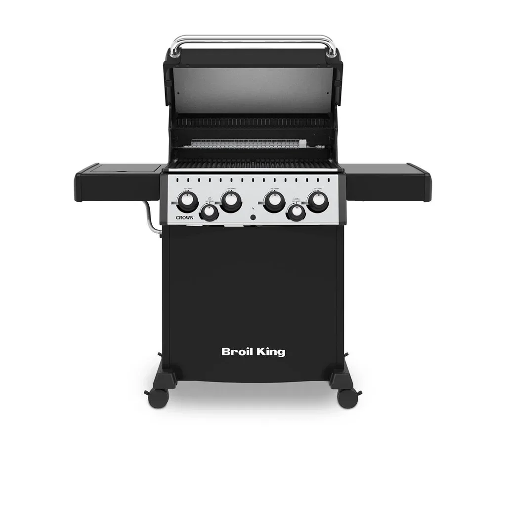Barbacoa Gas Broil King Crown 480 - 4 Quemadores Acero Inoxidable con Asador Giratorio