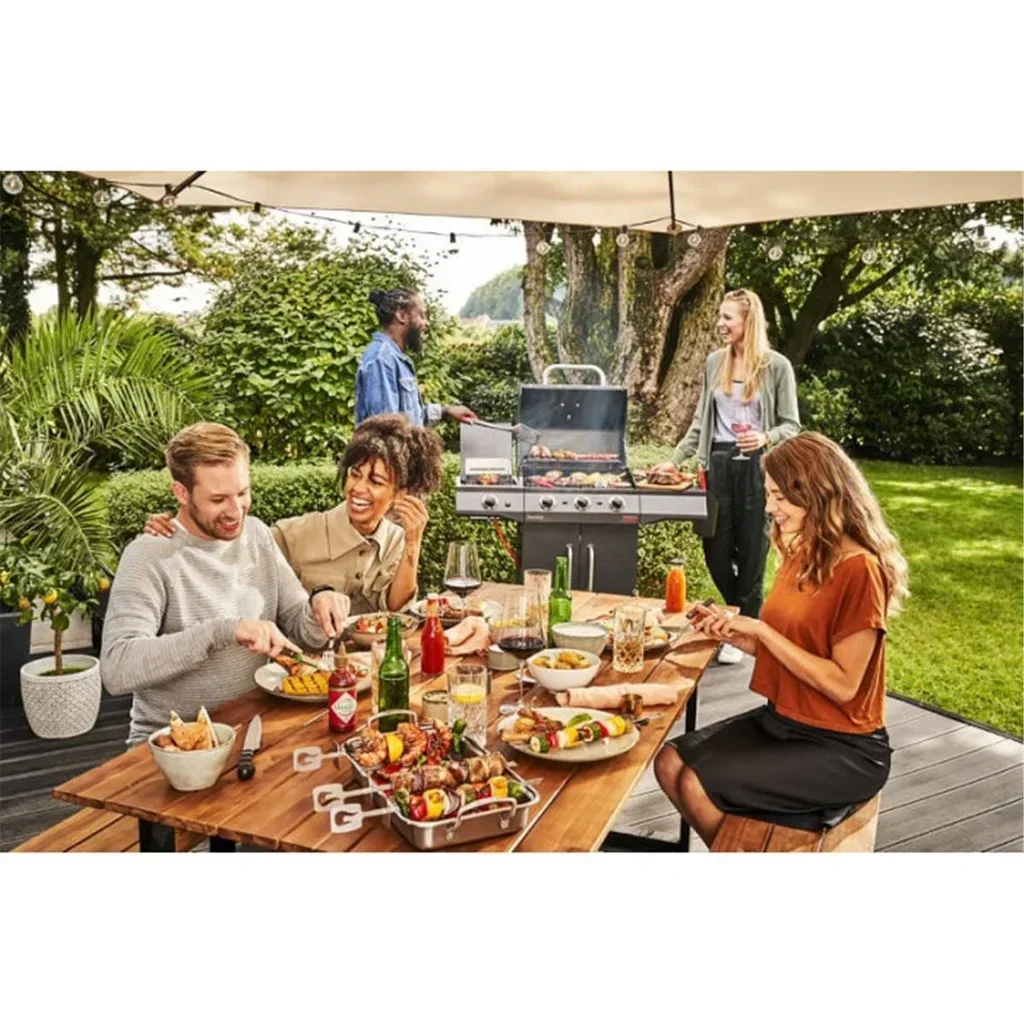 Barbacoa Gas Char-Broil Performance POWER EDITION 3 Quemadores Negro Acero Inoxidable