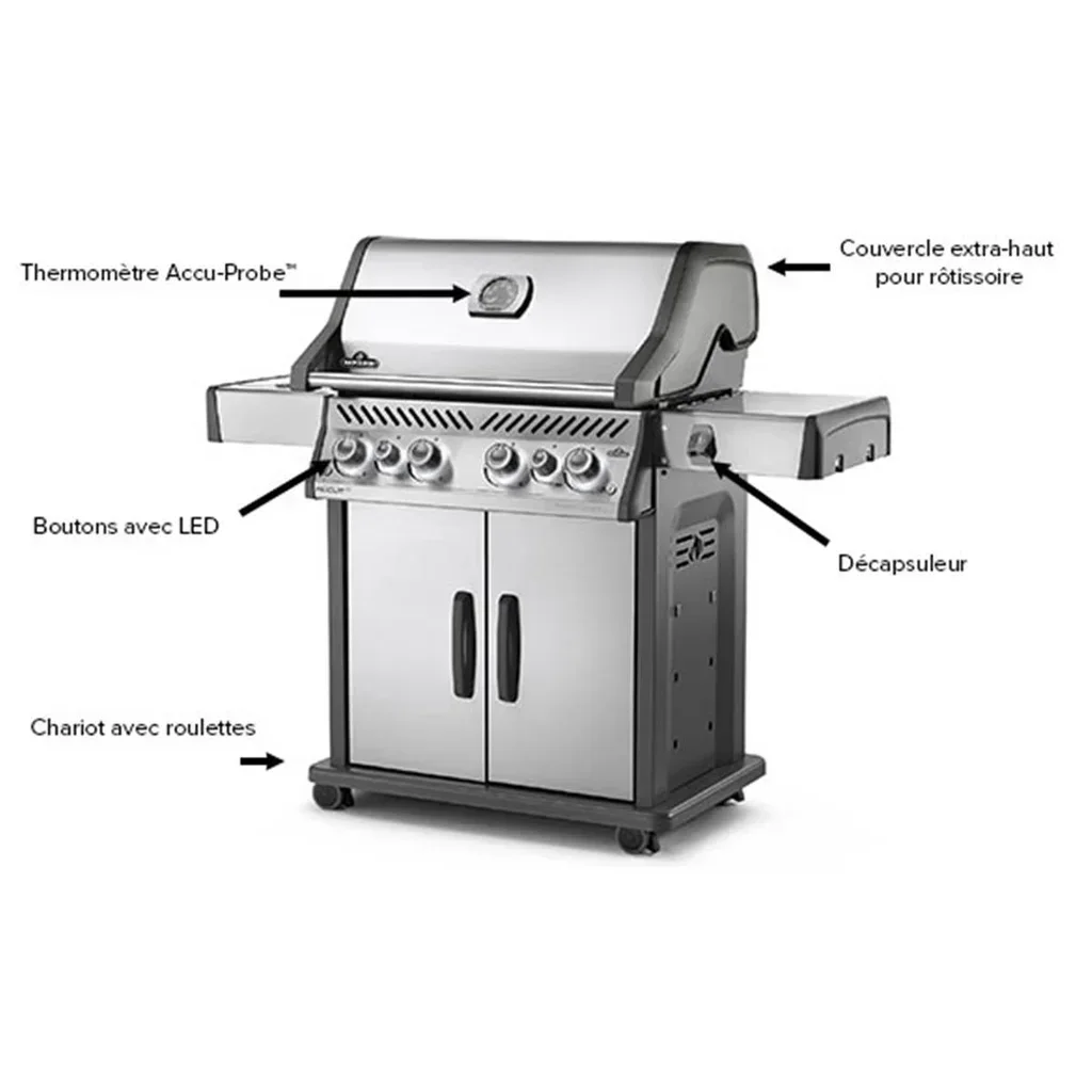 Barbacoa Gas Inox Napoleon Rogue SE 525 - 5 Quemadores Premium Infrarrojo
