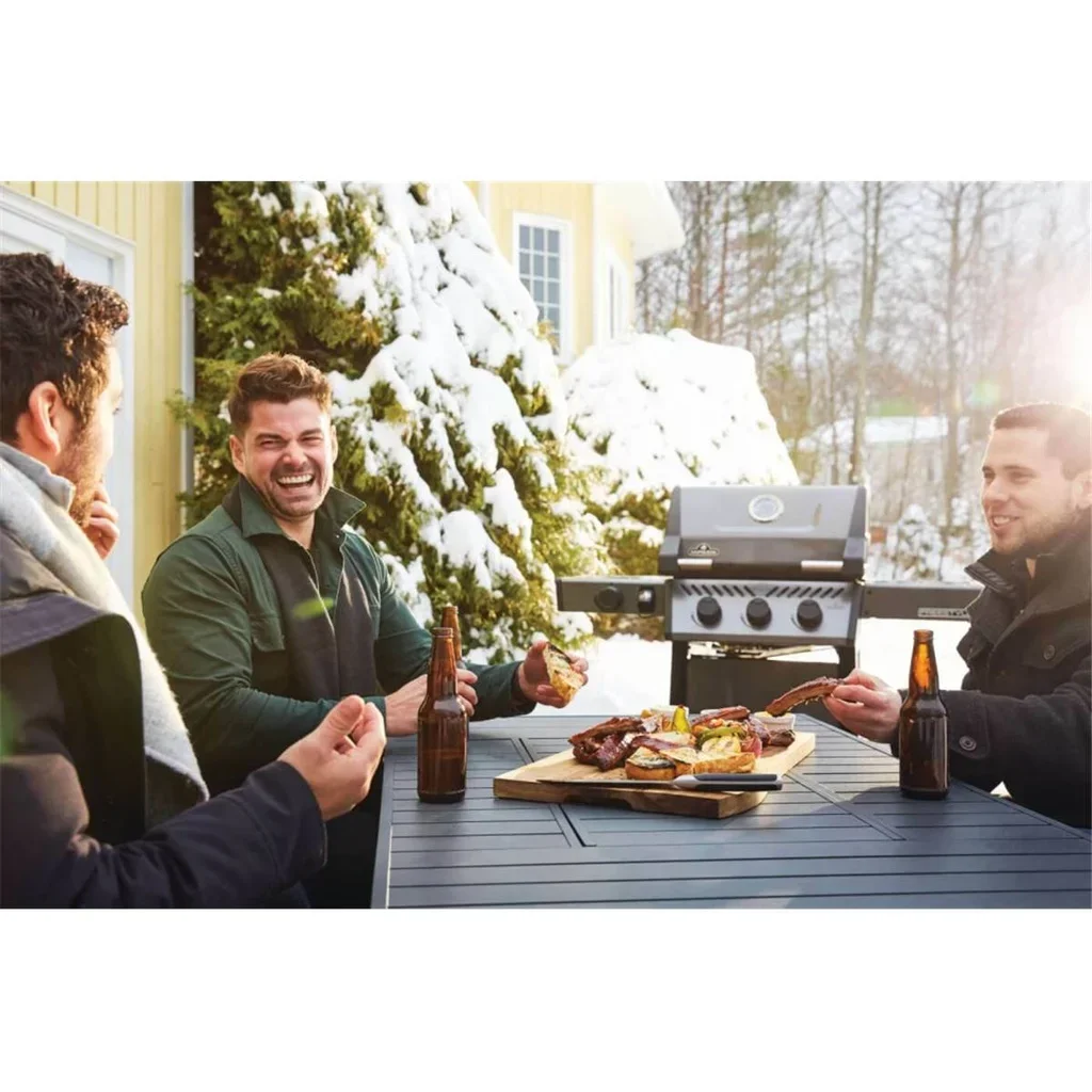 Barbecue a gas Napoleon Freestyle 365 3 bruciatori acciaio inox fornello integrato