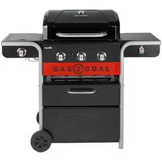 Barbacoa híbrida Char-Broil GAS2COAL 330 - Parrilla 2 en 1 de gas y carbón