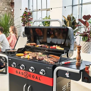 Barbacoa Híbrida Char-Broil Gas2Coal 2.0 440 Gas Carbón 4 Quemadores